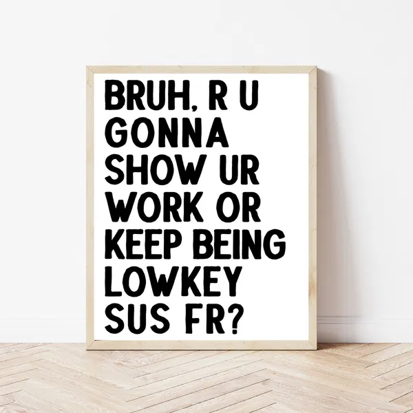 Middle School Math Classroom Poster, Algebra Wall Art