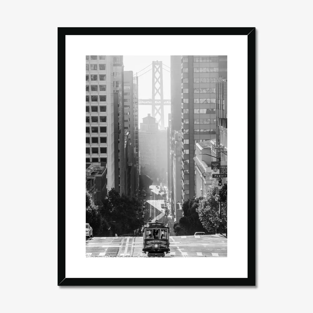 San Francisco Cable Car Poster Print, California Street Art
