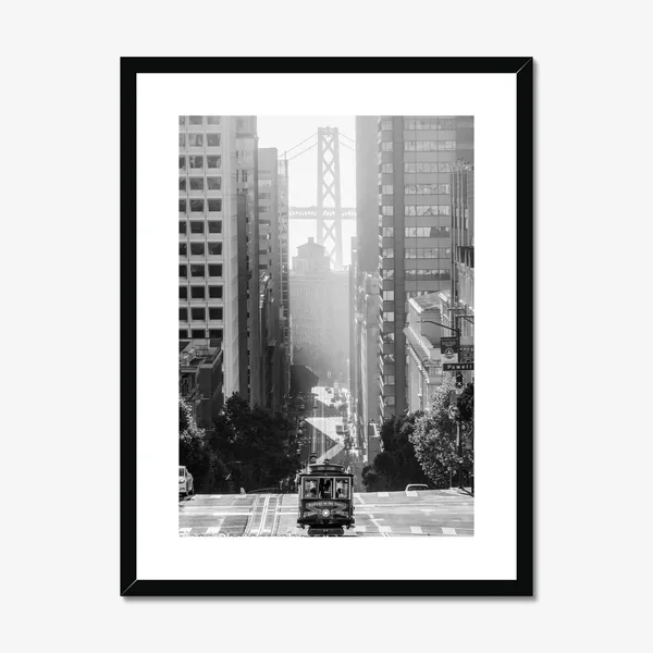 San Francisco Cable Car Poster Print, California Street Art