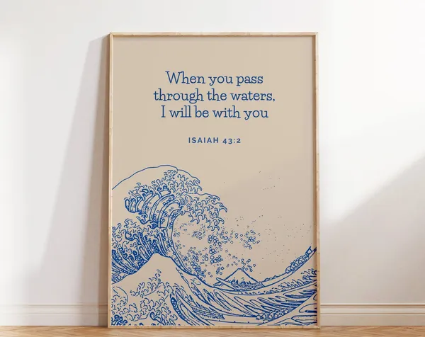 Retro Isaiah Scripture Christian Poster Art Print