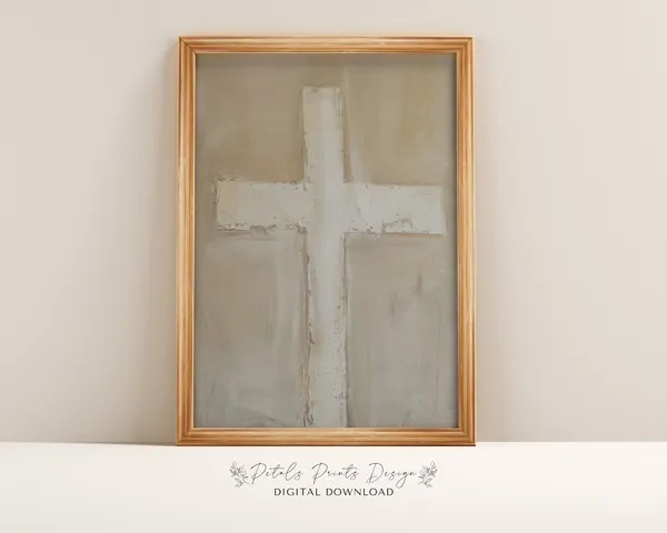 Cross Bible Verse Christian Minimalist Art Print