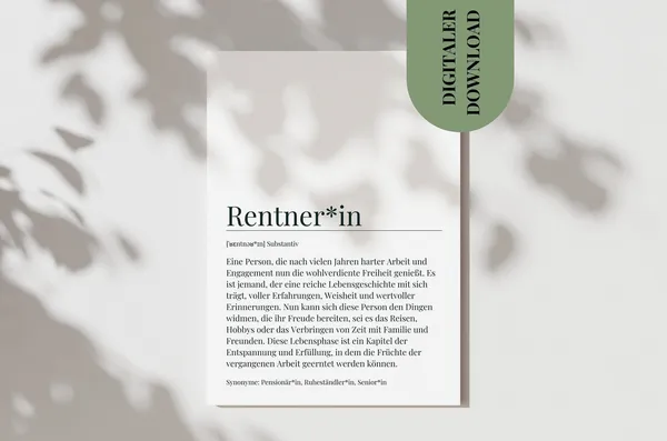 Postcard Pensioner Retirement Gift Poster