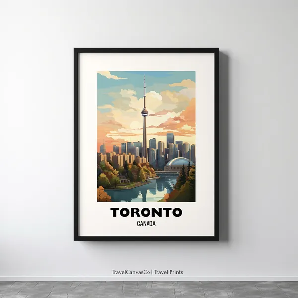 Toronto Travel Poster, Canada City Art Print