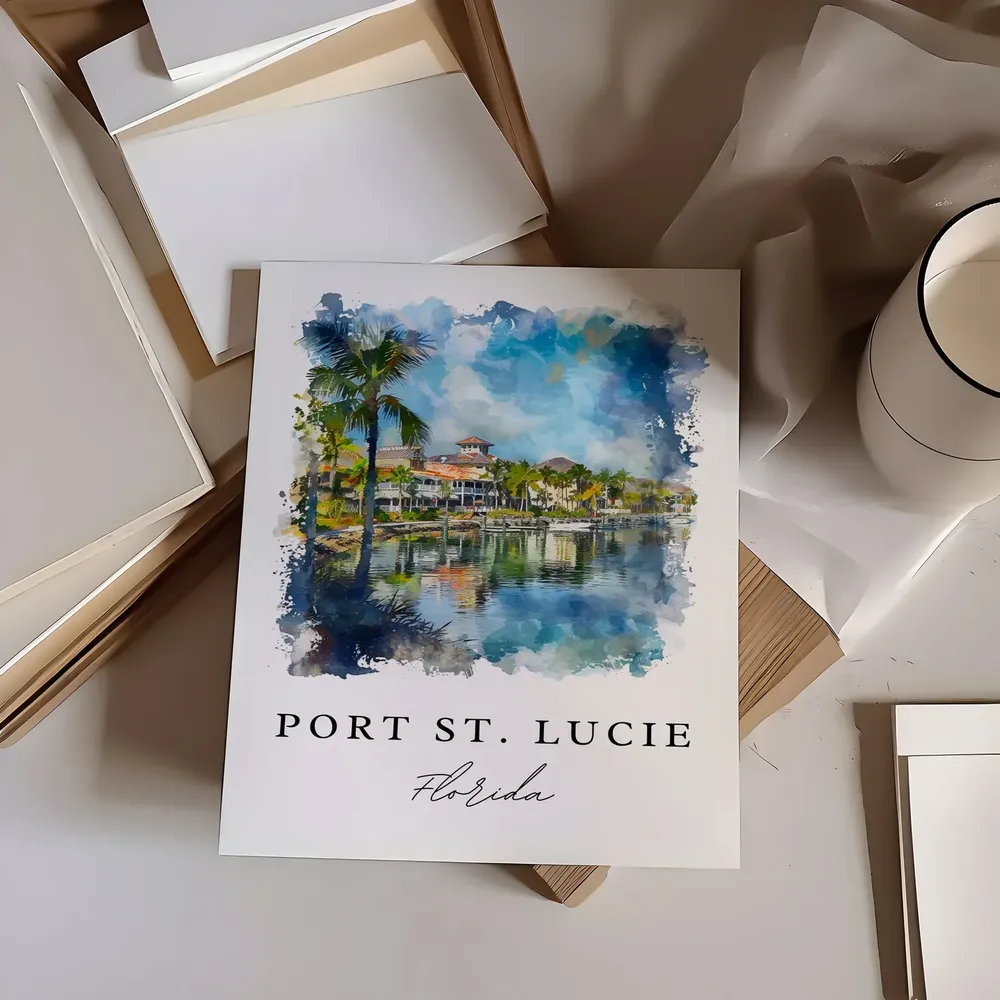 Port St Lucie Florida Art Print, Travel Poster - Image 5