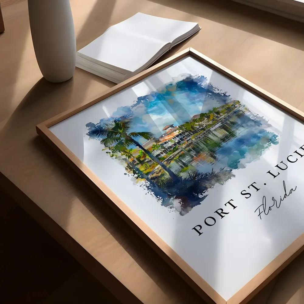 Port St Lucie Florida Art Print, Travel Poster - Image 4