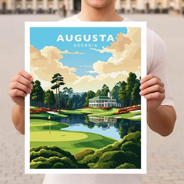 Augusta Georgia Travel Poster, USA Travel Art