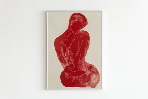 Henri Matisse Abstract Red Figure Art Print