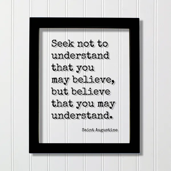 Saint Augustine Floating Quote, Faith and Prayer Art Print