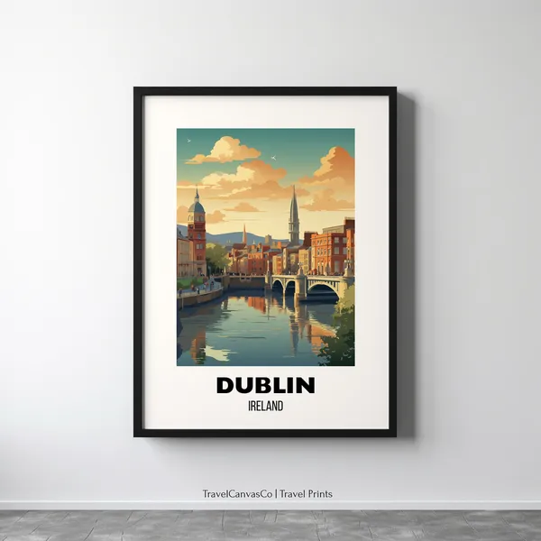 Dublin Europe Travel Poster Art Print