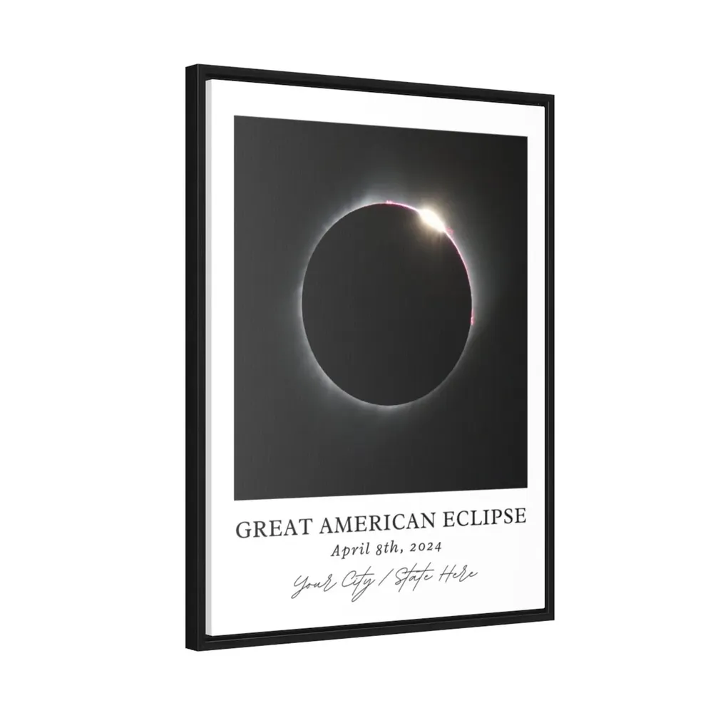 Solar Eclipse 2024 Custom Town Travel Poster - Image 2