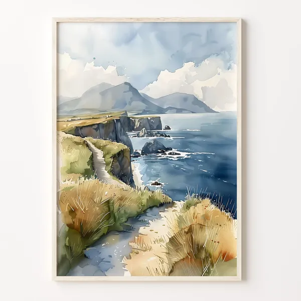 Dingle Watercolor Art Print, Irish Travel Poster