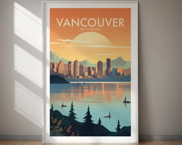 Vancouver Travel Poster, Canada Art Print