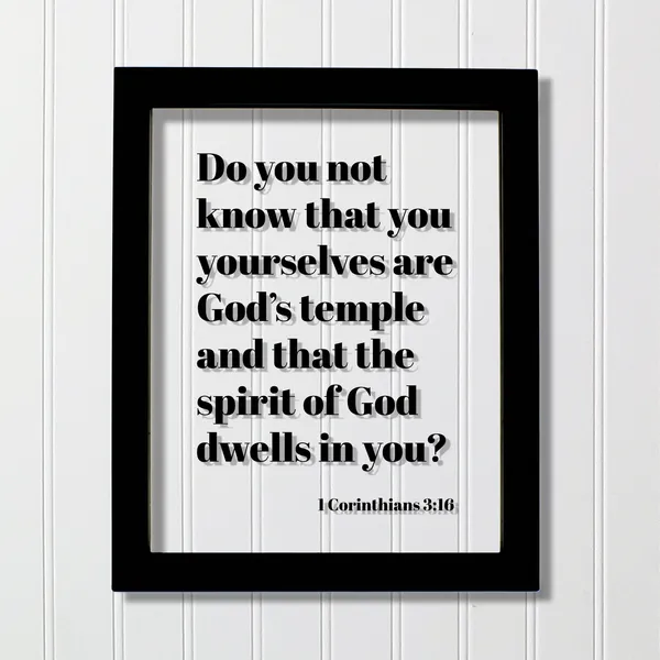 1 Corinthians 3:16 Bible Verse Scripture Art Print
