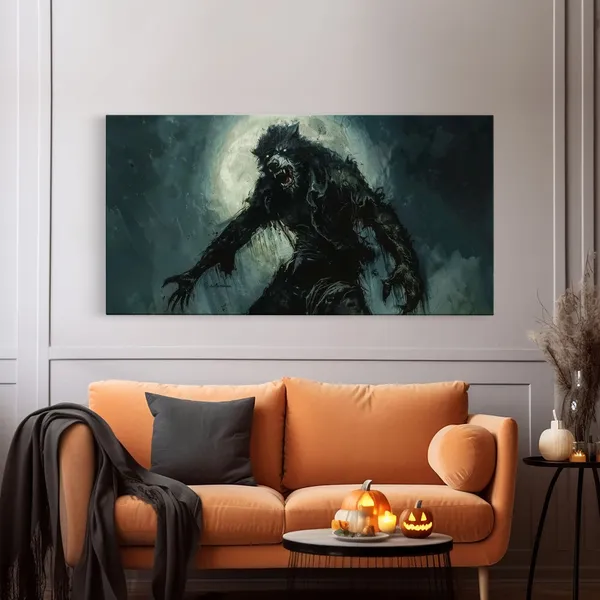 There Werewolf, Dark Academia Victorian Art Print