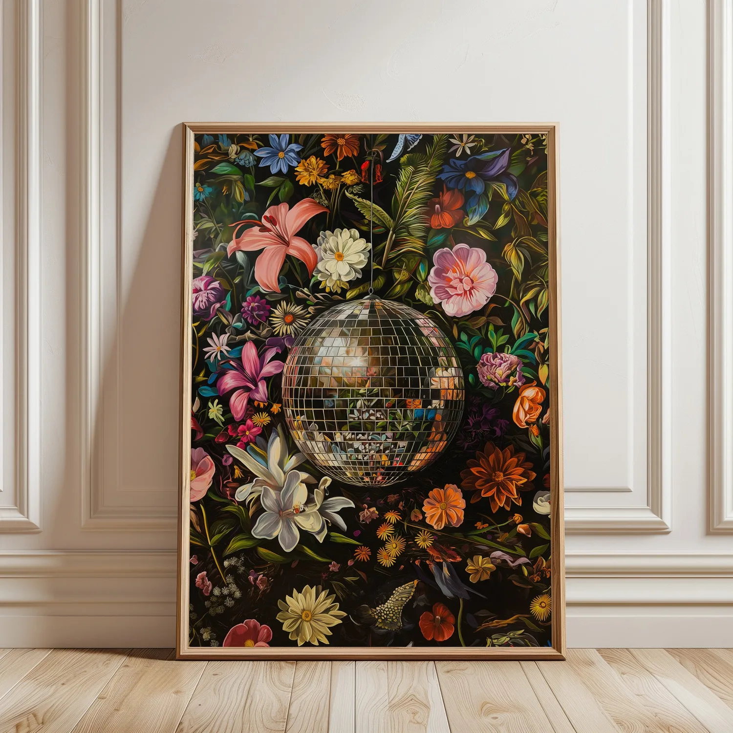 Disco Ball Botanical - Maximalist Dopamine Art - Image 5