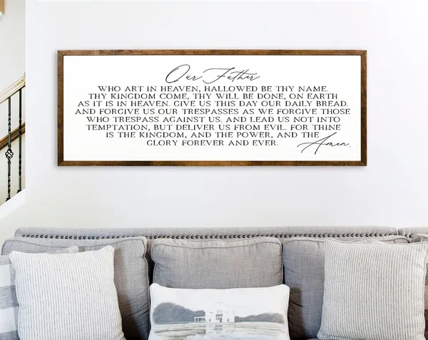 Our Father Lord's Prayer Christian Wall Art Print