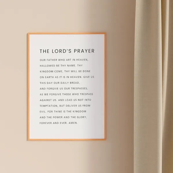 Matthew 6:9-13 The Lord's Prayer Christian Art Print