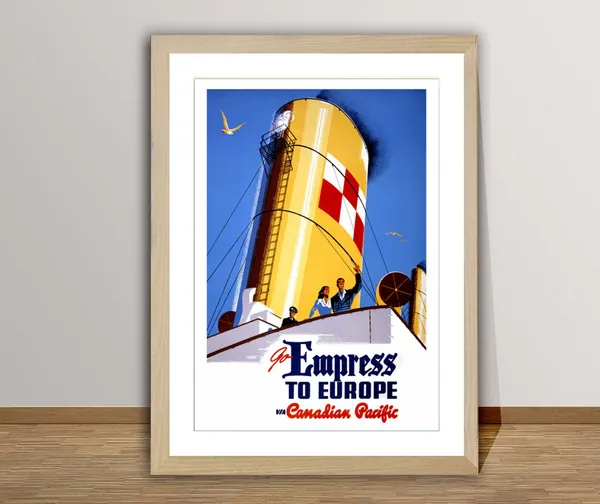 Canadian Pacific Europe Vintage Travel Poster