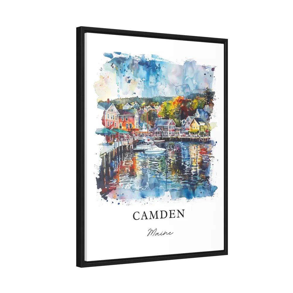 Camden Maine Travel Poster, Penobscot Bay Watercolor - Image 2