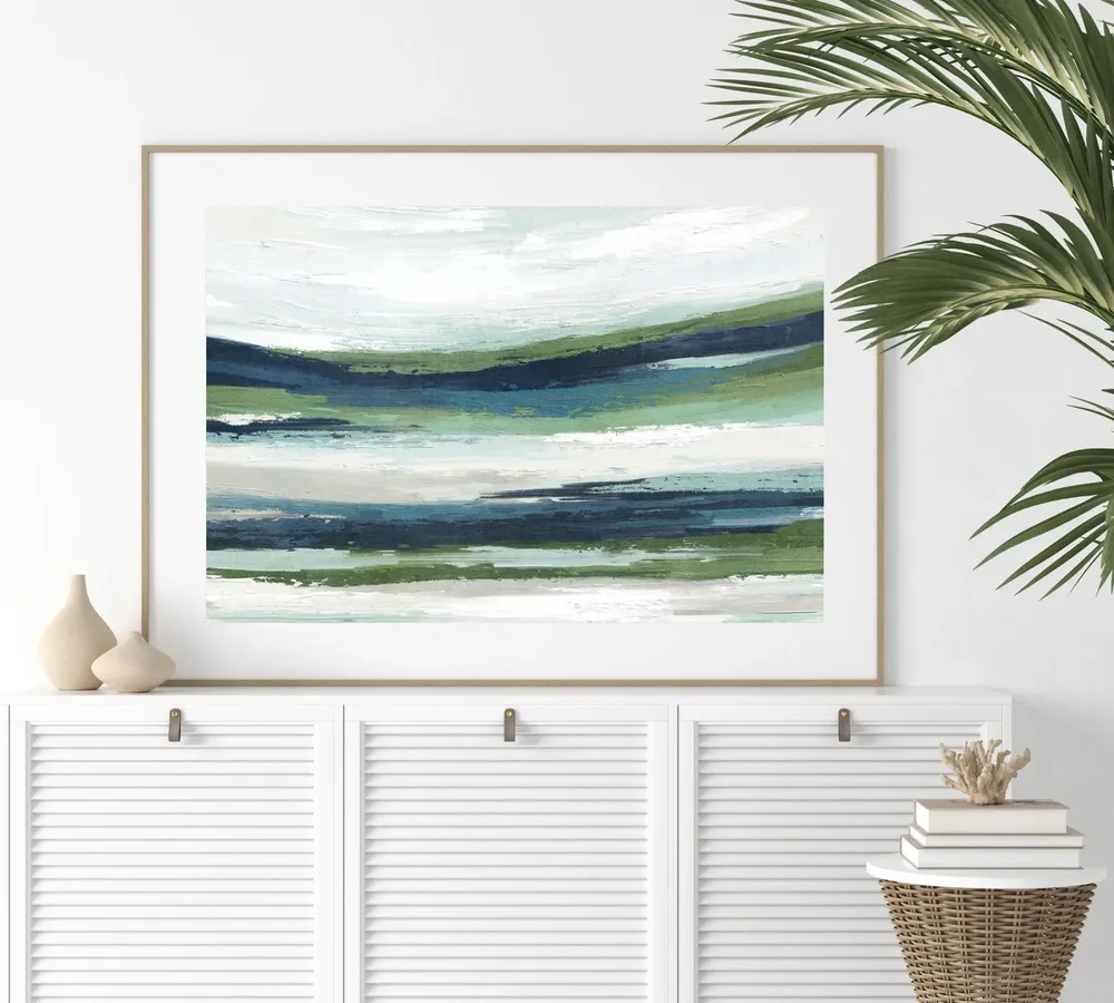 Neutral Abstract Landscape Poster Print