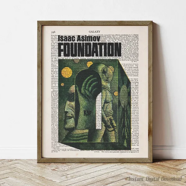 Foundation by Isaac Asimov Literary Art Print