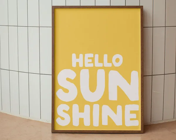 Hello Sunshine Art Print, Boho Nursery Decor