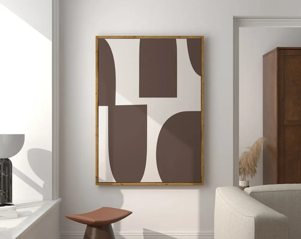 Minimalist Mid-Century Shapes Art Print