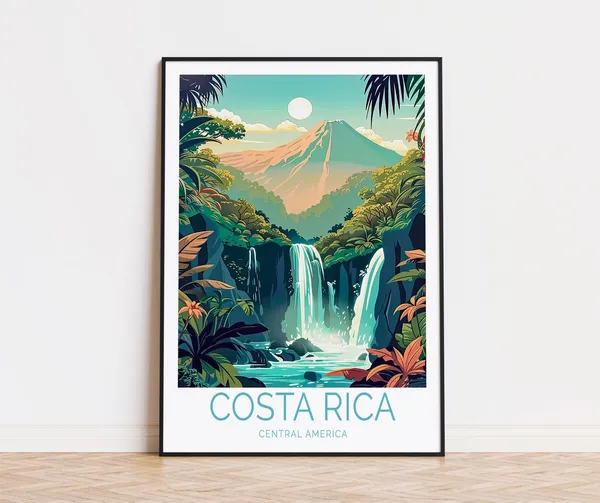 Costa Rica City Wall Art Travel Poster