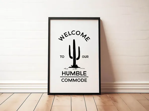 Western Bathroom Humble Commode Humor Poster