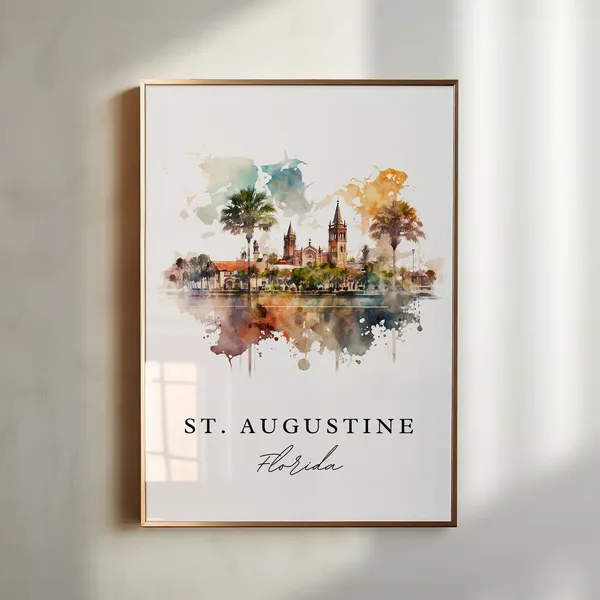 St Augustine Traditional Travel Poster, Florida