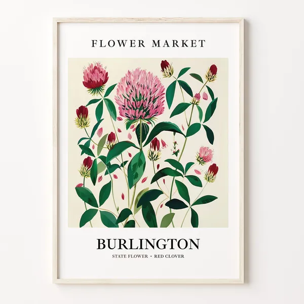 Burlington Vermont Wild Flower Market Art Print