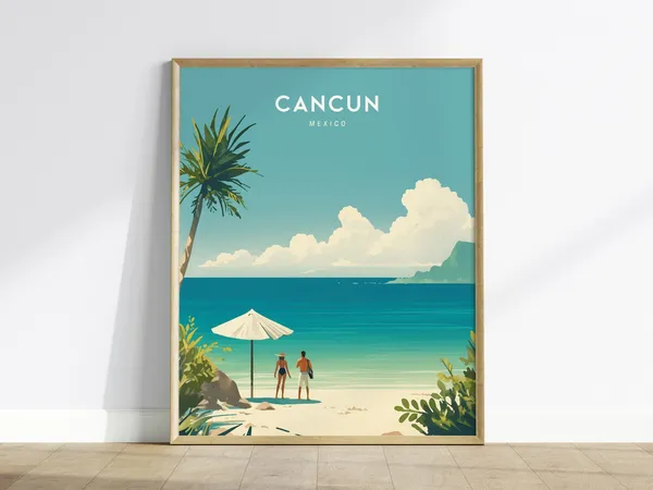 Cancun Beach Romantic Mexico Getaway Art Print