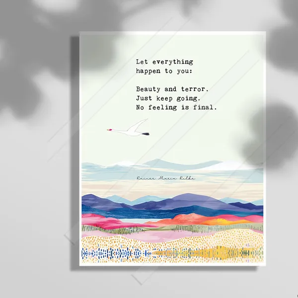 Rainer Maria Rilke Inspired Poem Quote Art Print