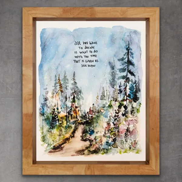 Tolkien-Inspired Abstract Tree Trail Art Print