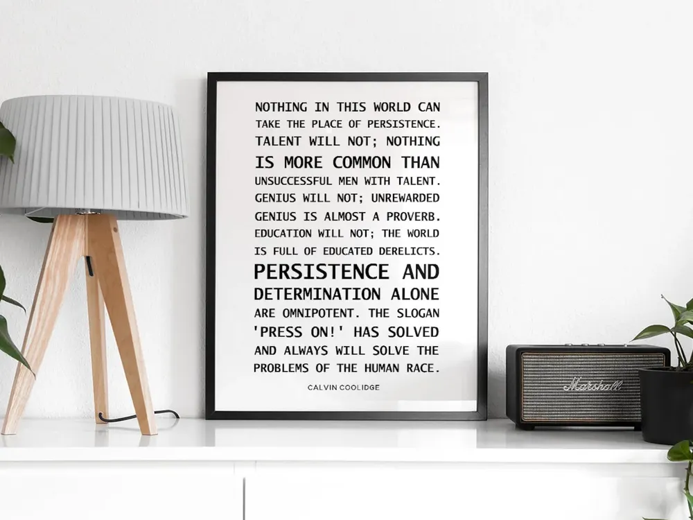 Nothing In This World Persistence Can Quote, Art Print - Image 3