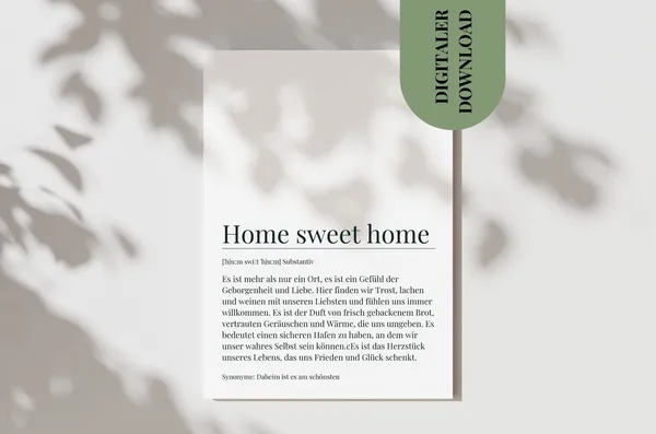 Home Sweet Home Poster, Housewarming Wall Art