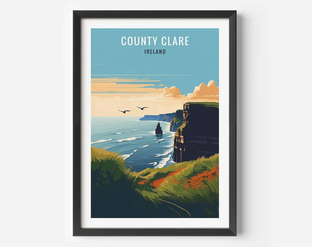 County Clare Cliffs Of Moher Travel Poster