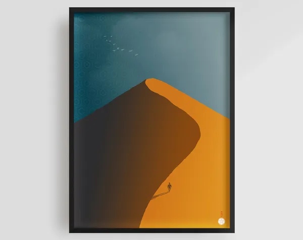 Dune Japanese Proverb Art Print, Motivational Poster