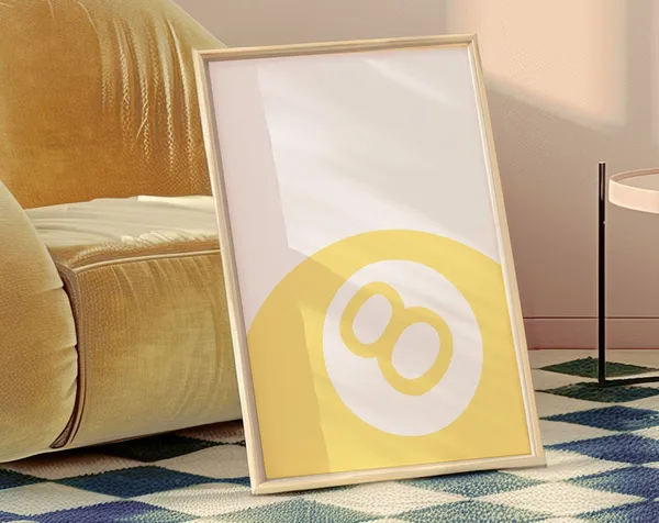 Yellow Retro Aesthetic Art Print, Preppy Dorm Decor