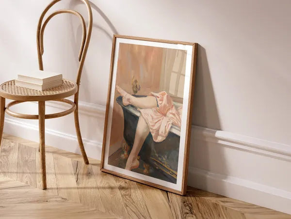 Classical Woman's Bathroom Vintage Style Art Print