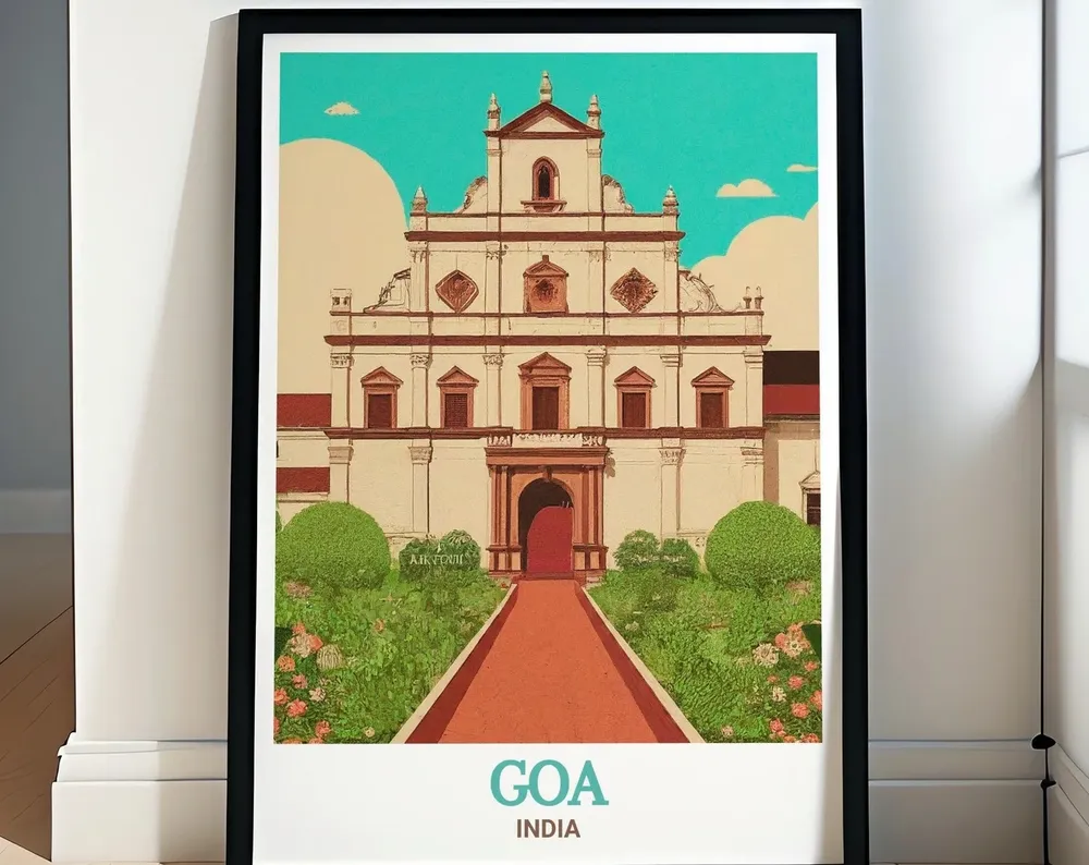 Basilica of Bom Jesus Goa Travel Poster