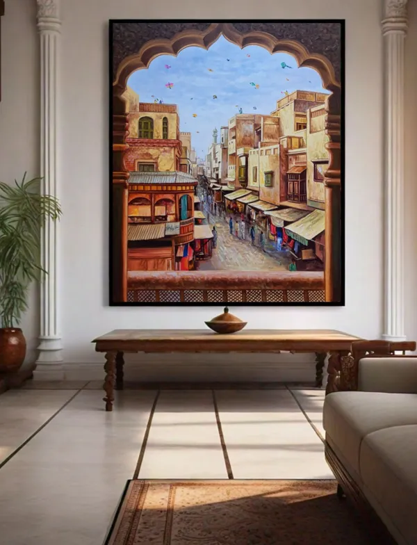 Indian Wall Art, Asian Oil Painting Art Print