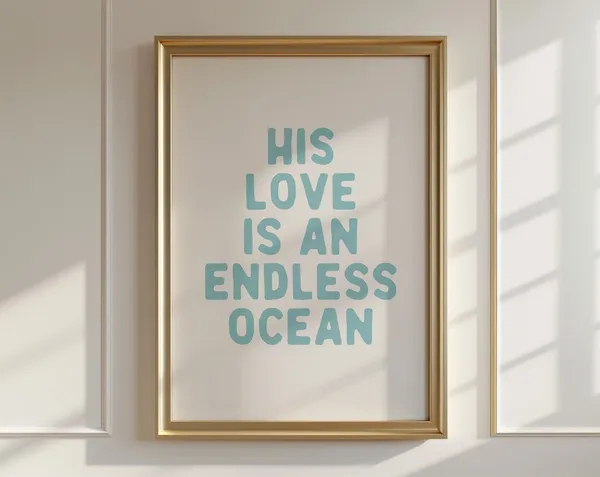 Christian Beachy Bible Verse Quote Poster