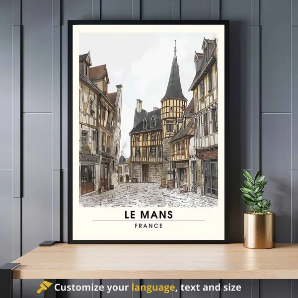 Le Mans Travel Poster, Ancient City Of Print