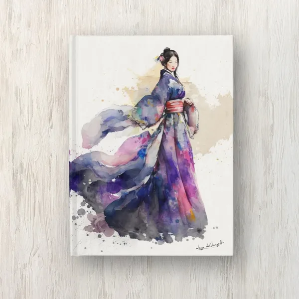 Personalized Geisha Kimono Art Print, Japanese Gift