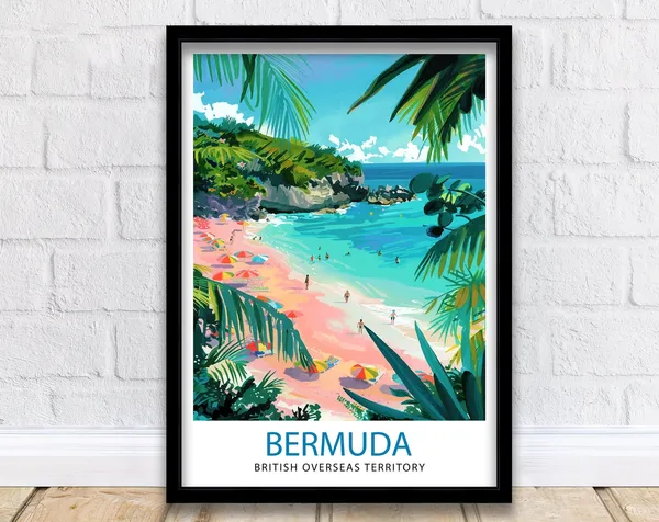 Bermuda Travel Poster, Place-Inspired Wall Art
