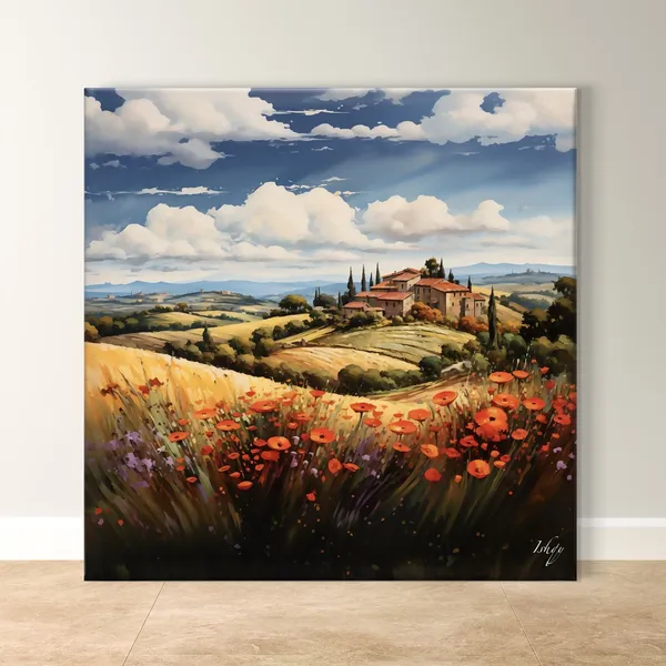 Tuscany Hills Italy Landscape Poster Art