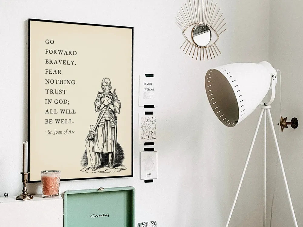Saint Joan Of Arc Quote, Catholic Wall Art Print - Image 3