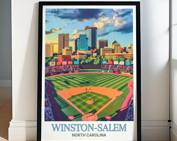 Winstonsalem BB&T Ballpark Travel Poster Print