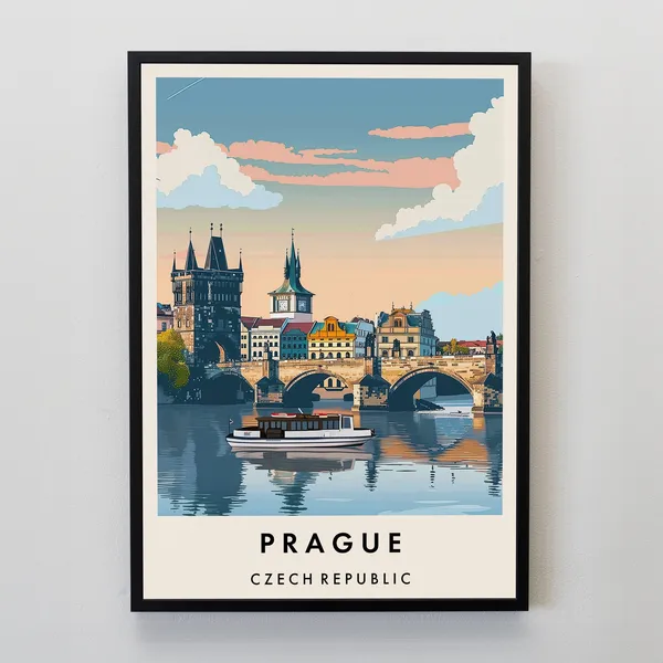 Prague Travel Gift Poster Print